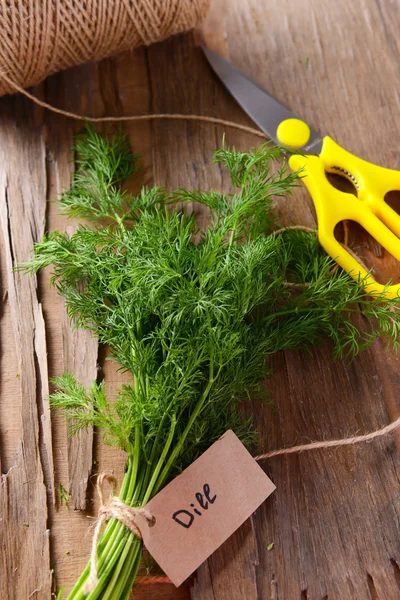 Dill on table close-up — Stock Photo, Image