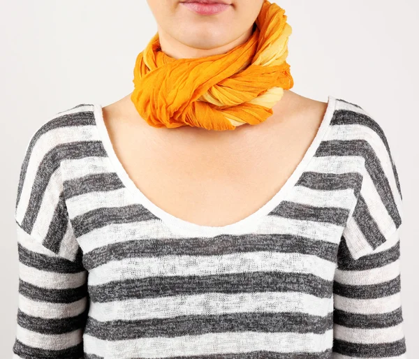 Woman wearing scarf — Stock Photo, Image