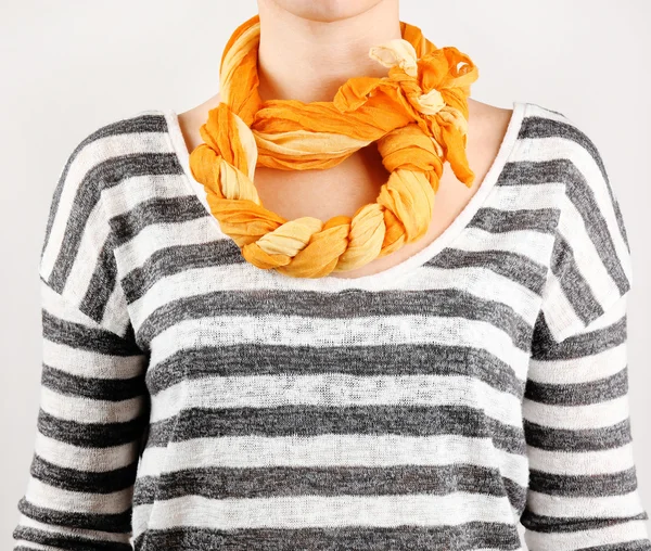 Woman wearing scarf — Stock Photo, Image