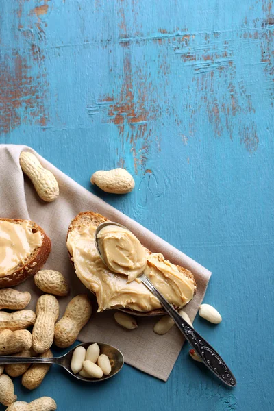 Sabrosos sándwiches con mantequilla de maní —  Fotos de Stock