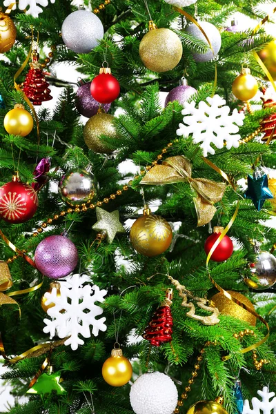 Decorated Christmas tree closeup — Stock Photo, Image