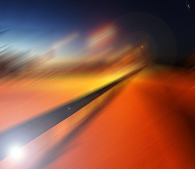 Gece ışıkları soyut resim