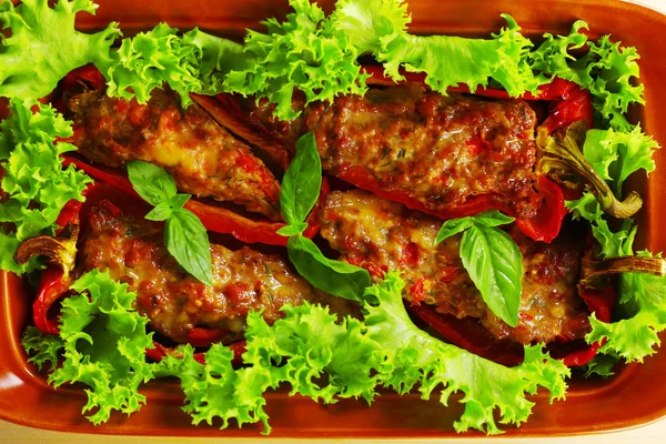 Stuffed pepper with meat and vegetables — Stock Photo, Image