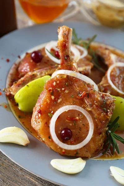 Preparing lamb chops — Stock Photo, Image