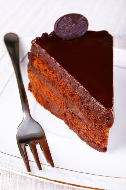 Bir parça çikolatalı kek.