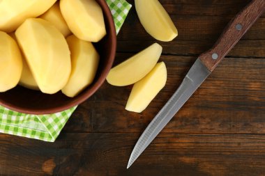 ham soyulmuş patates