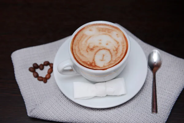 Café com desenho bonito — Fotografia de Stock