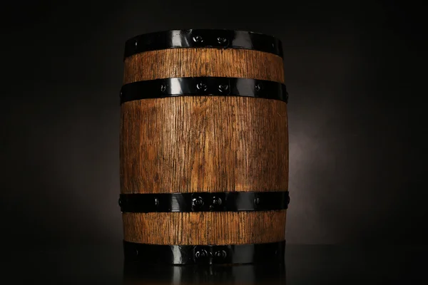 Barrel on wooden table — Stock Photo, Image