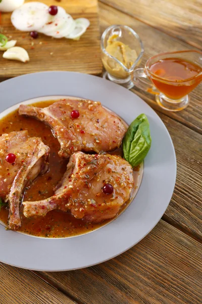 Preparing lamb chops — Stock Photo, Image