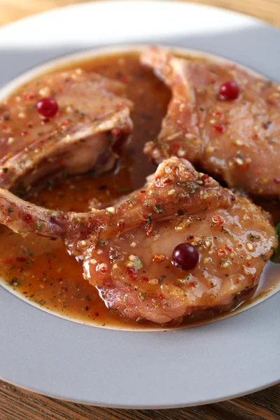 Preparing lamb chops — Stock Photo, Image