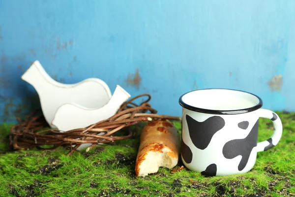 Mug of tasty milk — Stock Photo, Image