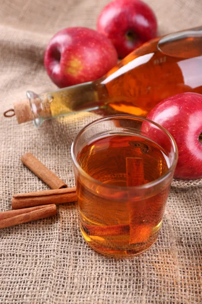 苹果酒与肉桂棒 — 图库照片