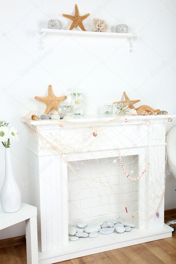 Fireplace with beautiful decorations