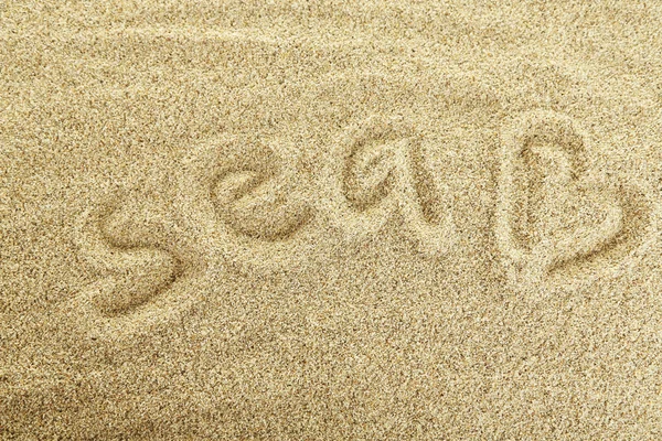 Picture on Sea sand — Stock Photo, Image