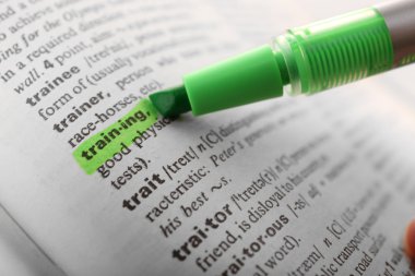 Yeşil işareti Sözlüğü'ndeki sözcüğü vurgulama