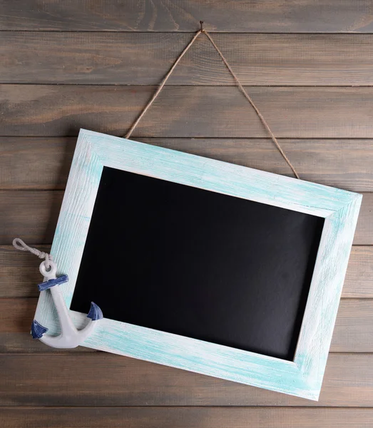 Vintage frame op houten achtergrond — Stockfoto