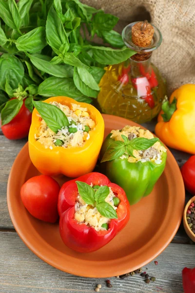 Composición con pimientos rellenos — Foto de Stock