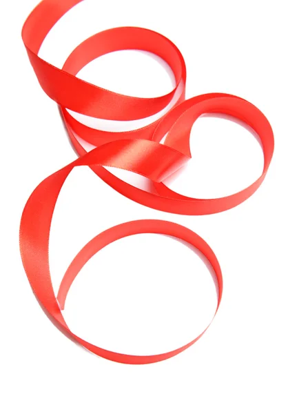 Shiny red ribbon — Stock Photo, Image