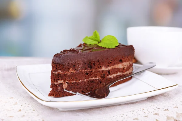 Шматок шоколадного торта — стокове фото