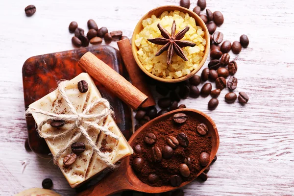 Sapone con chicchi di caffè — Foto Stock