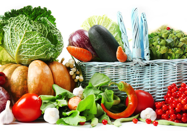 Fresh organic vegetables, close up