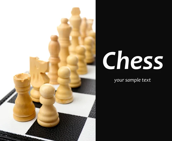 Schachbrett mit Schachfiguren aus nächster Nähe — Stockfoto