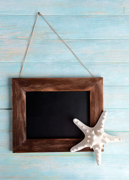 Vintage frame on wooden background — Stock Photo, Image