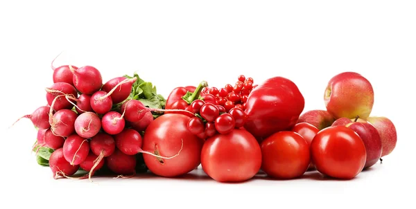 Légumes frais biologiques, isolés sur blanc — Photo