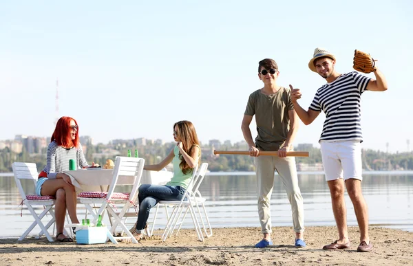 Young friends on rest, outdoors — Stock Photo, Image