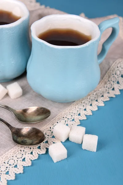 Tazas de café con azúcar — Foto de Stock