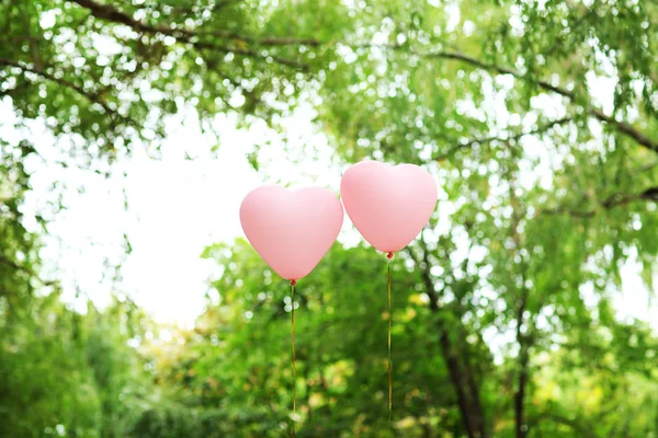 Aşk Kalp balonlar — Stok fotoğraf