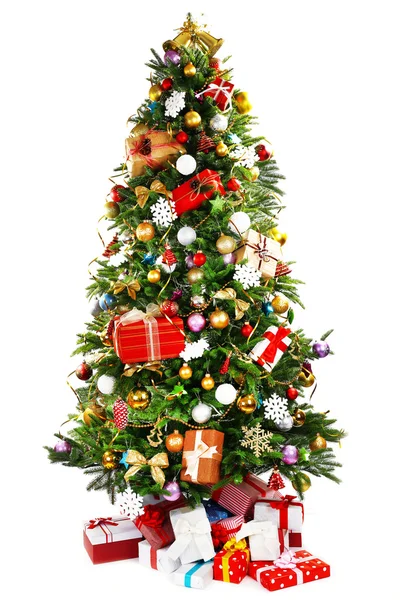 Decorated Christmas tree — Stock Photo, Image