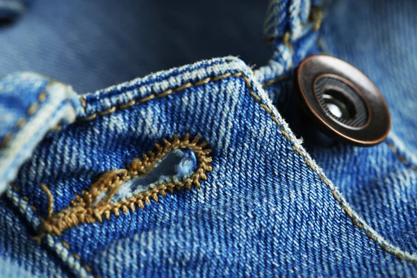 Button on clothes close up — Stock Photo, Image