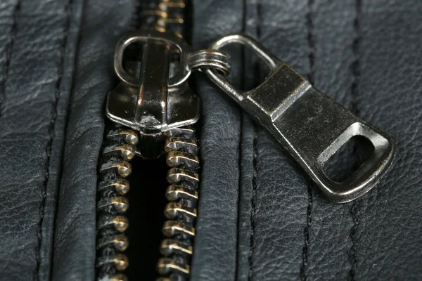Zipper on clothes close up — Stock Photo, Image