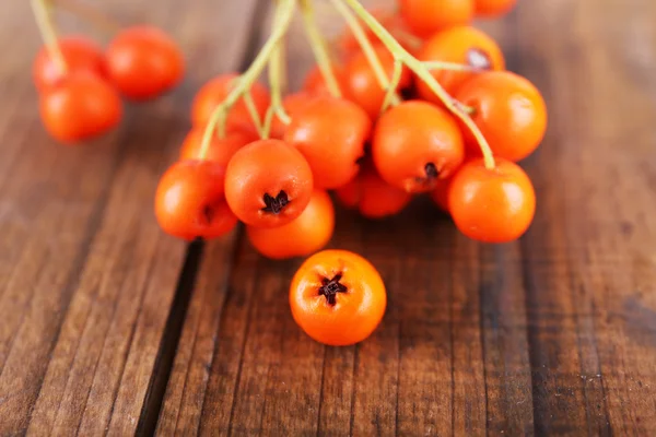 Ashberry sobre fondo de madera marrón — Foto de Stock