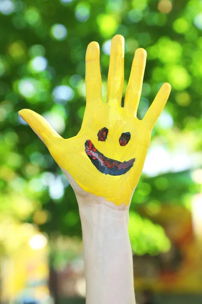 Smiling colorful hand — Stock Photo, Image