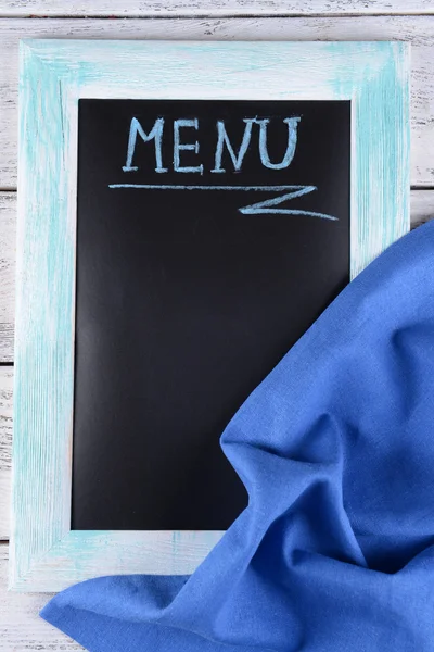 Inscription menu on chalkboard — Stock Photo, Image