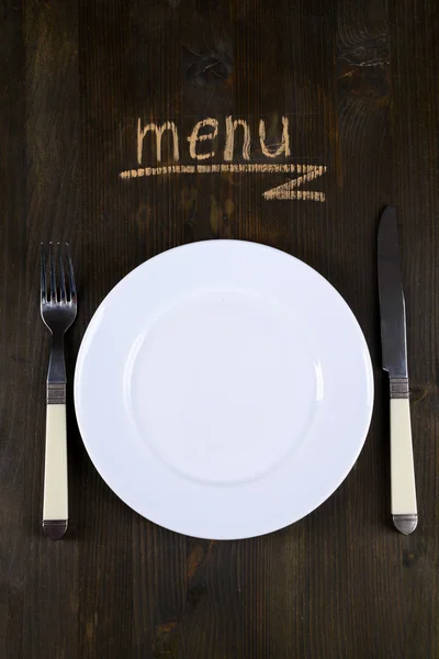 Inscription menu on board — Stock Photo, Image