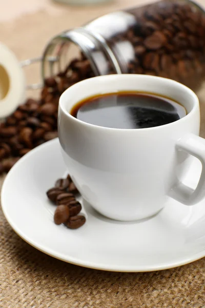 Fresh coffee with ingredients — Stock Photo, Image