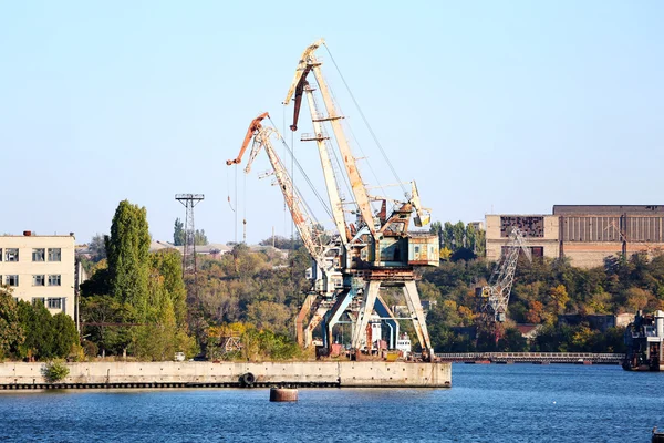 Βιομηχανικό ναυπηγείο προβολή — Φωτογραφία Αρχείου