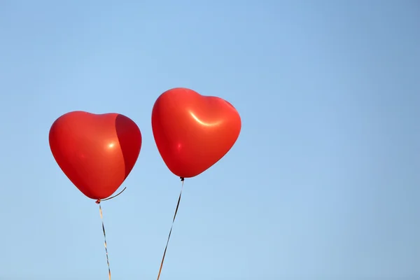 Balões de coração amor — Fotografia de Stock