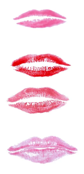 Set van lipstick kiss — Stockfoto