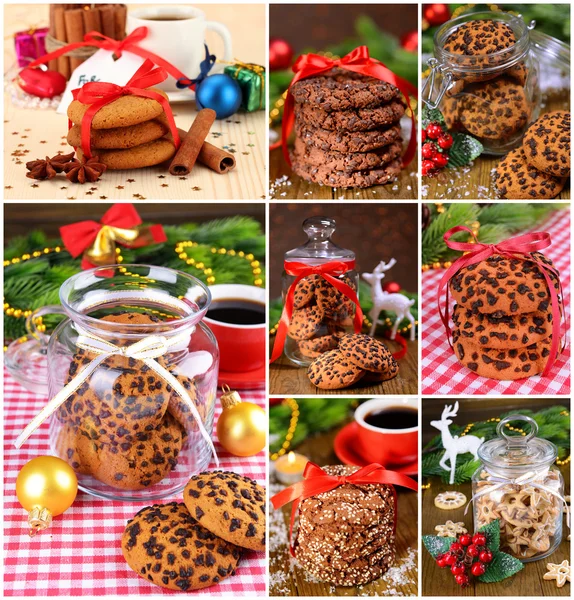 Weihnachtliche Süßigkeiten-Collage — Stockfoto