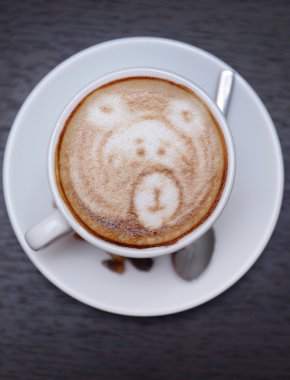 kahve şirin çizim ile