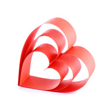 Kalp şeklinde pembe kağıt