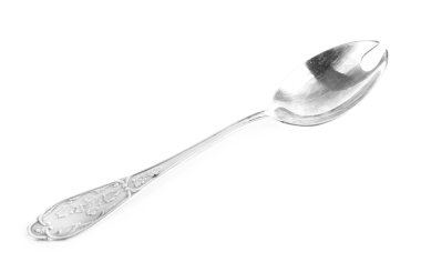 metal kaşık üzerine beyaz izole