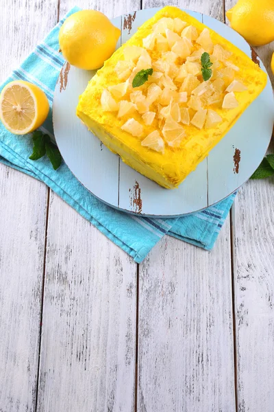 Bolo de limão saboroso — Fotografia de Stock