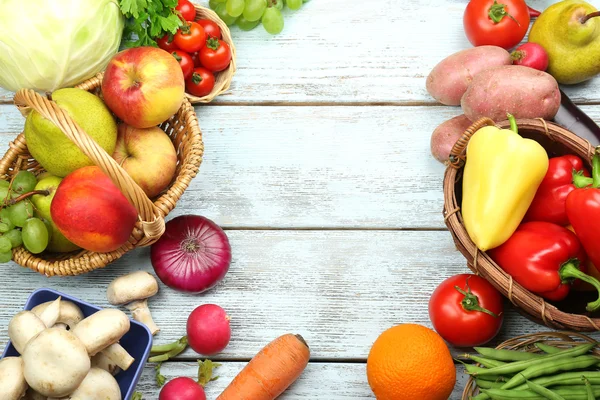 sebze ve meyve ile çerçeve