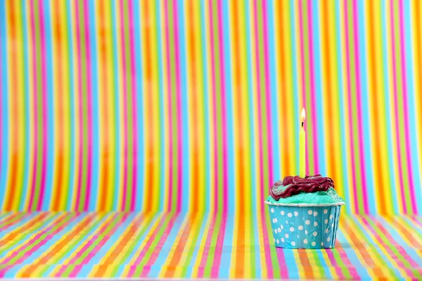 Delicious birthday cupcake — Stock Photo, Image