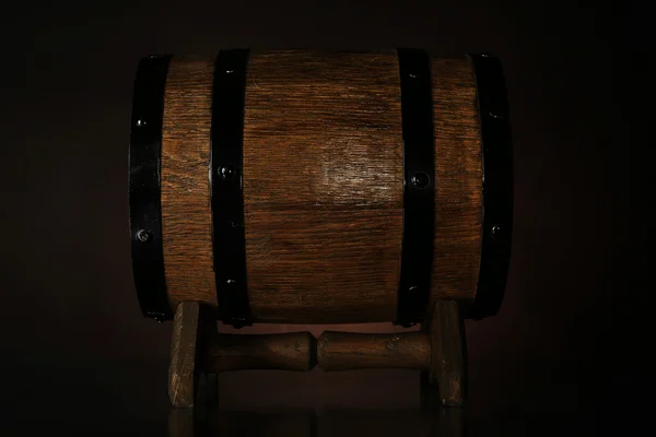 Barrel on wooden table — Stock Photo, Image